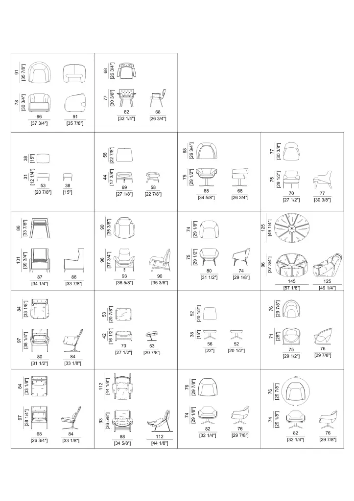 Download Free Chairs and Armchairs CAD Blocks – 2D AutoCAD Drawings