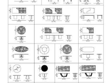 Dining Table CAD Block - DWGLibrary.com