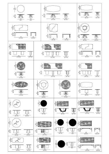 Dining Table CAD Block - DWGLibrary.com