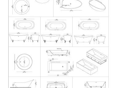 Bathtub AutoCAD Block